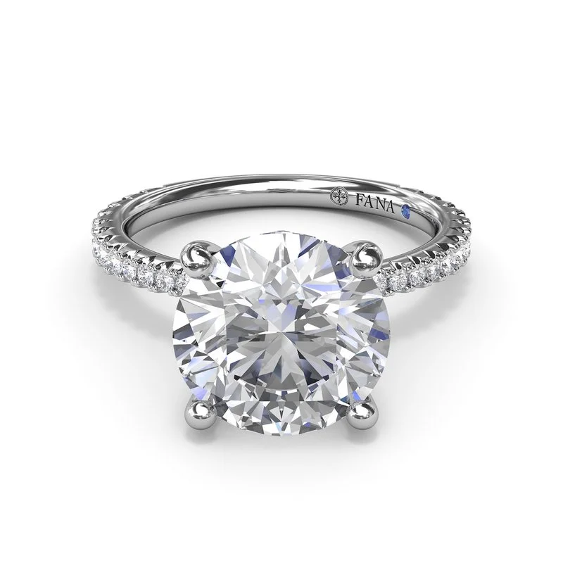 Ladies Timeless Engagement Rings -Hidden Halo Diamond Engagement Ring S4213