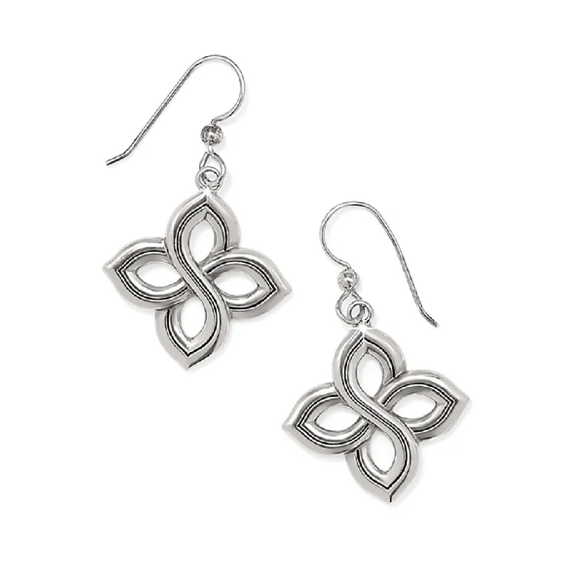 Ladies Quiet Elegance Earrings -Brighton - Interlok Floral Knot French Wire Earrings