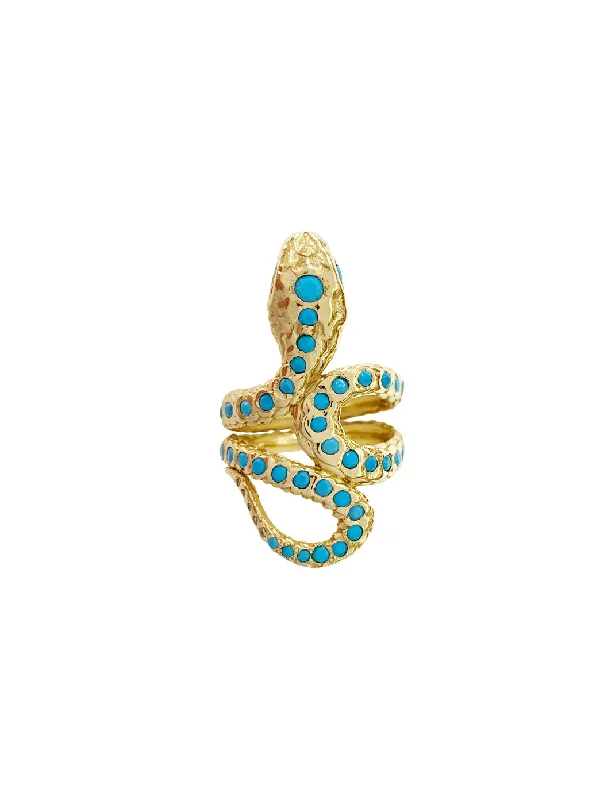 Ladies Even Balance Rings -Gold Ancient Snake Ring