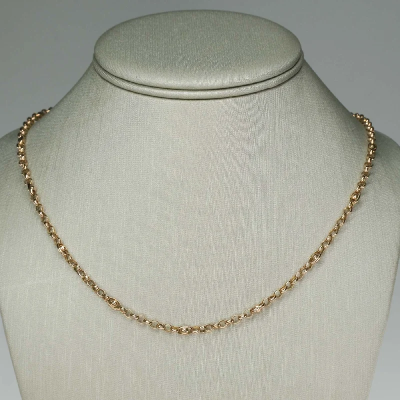 Ladies Necklaces for Explorer Shine-3.6mm Wide Rolo Link Beaded Station 19" Chain Necklace in 10K Yellow Gold