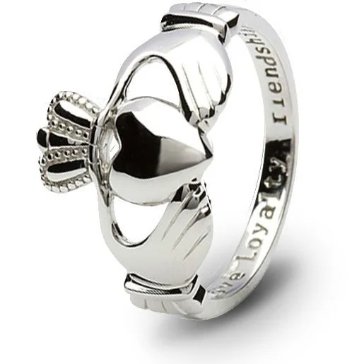 Ladies Classic Signet Rings -Ladies Petite Silver Claddagh Ring SL-SL1