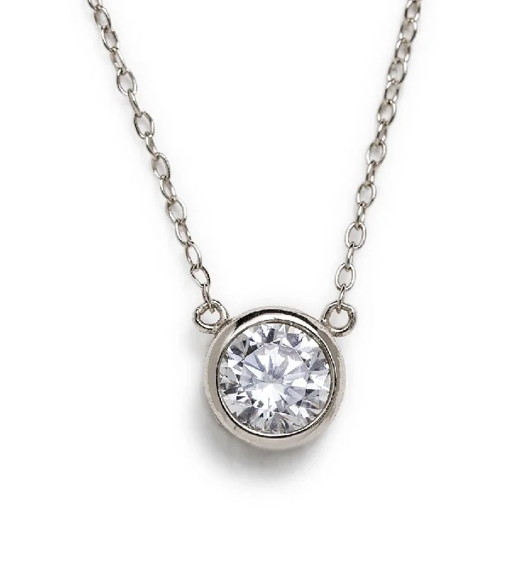 Ladies Necklaces with Angel Glow-Dakota Solitaire Necklace