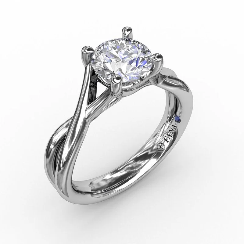 Ladies Twisted Engagement Rings -Infinity Solitaire Engagement Ring S3536