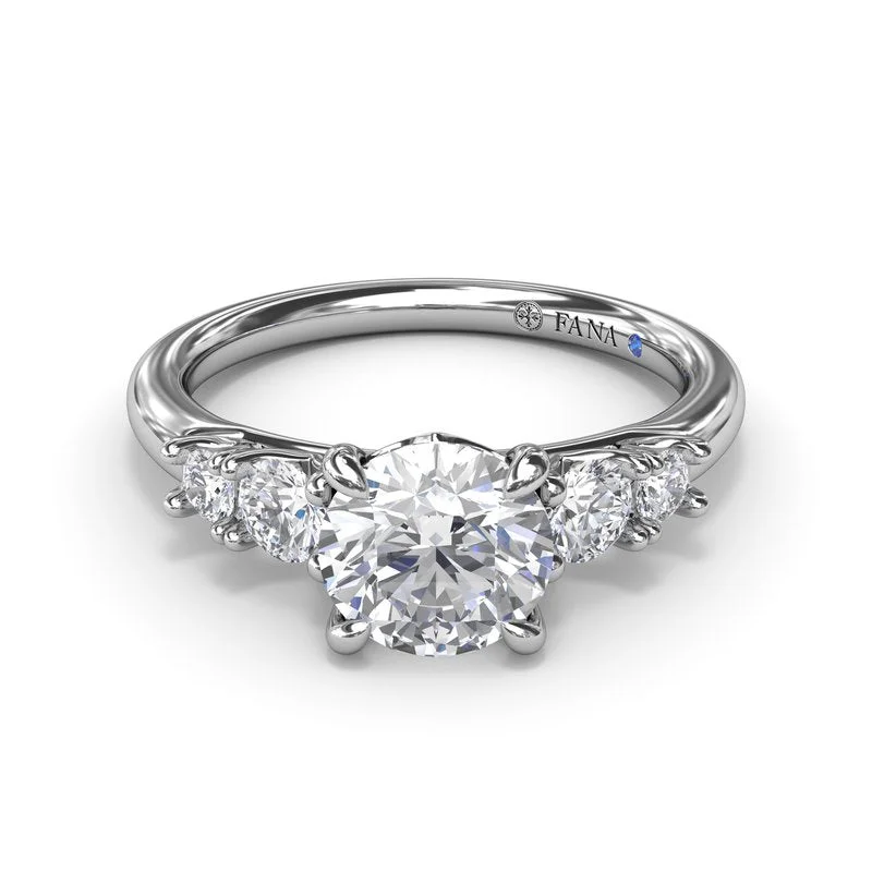 Ladies Wide Band Engagement Rings -Strong and Striking Diamond Engagement Ring S4080