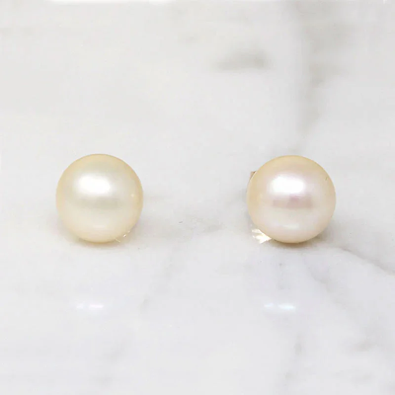 Ladies Modern Trend Earrings -Classic 8mm Pearl Stud Earrings