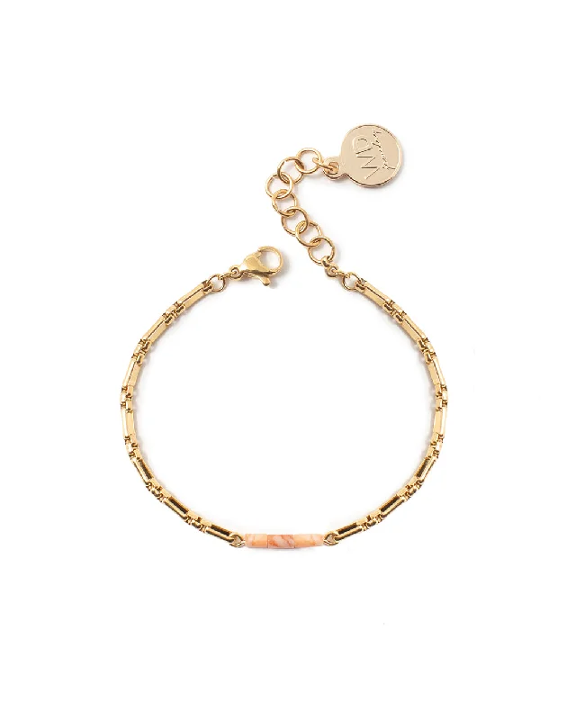 Ladies Bracelets for Winter Shine-Column Gold Bracelet