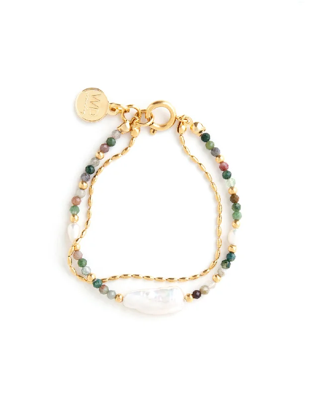 Ladies Bracelets for Travel Glow-Giardino Gold Bracelet