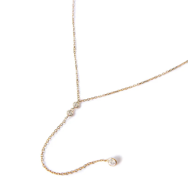 Ladies Necklaces for Lawyer Shine-Duet Crystal Lariat Necklace