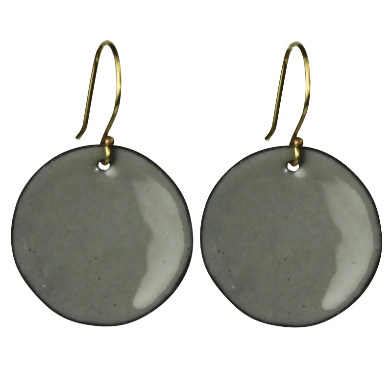 Ladies Evening Glow Rings -Earring - Round, Grey