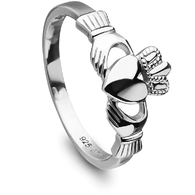 Ladies Stackable Set Rings -Sterling Silver Love, Loyalty, Friendship Claddagh Ring - ANU3017