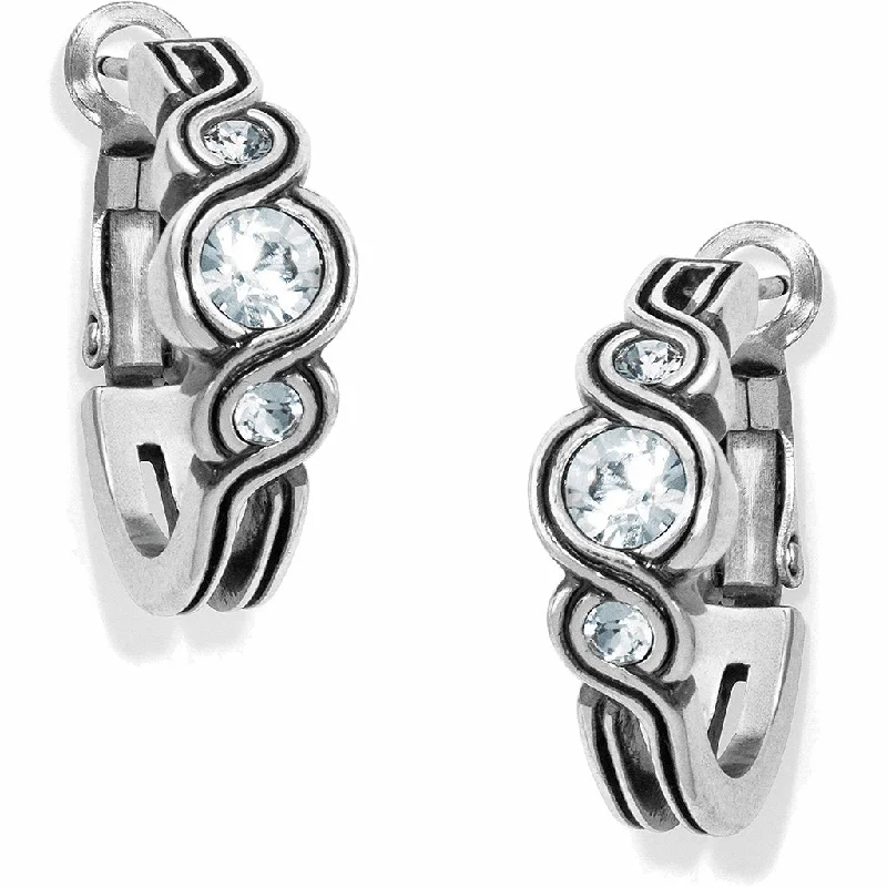 Ladies Zirconia Sparkle Earrings -Brighton : Infinity Sparkle Hoop Earrings