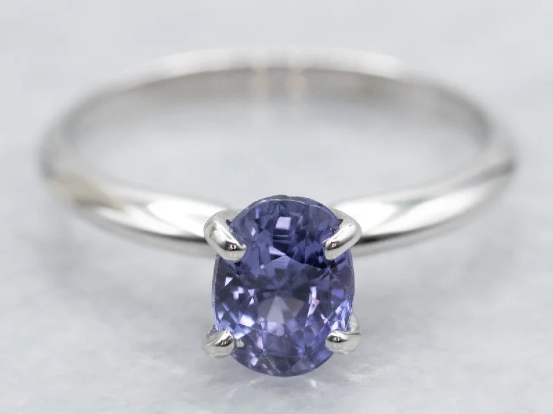 Ladies Eternity Engagement Rings -Classic Sapphire Solitaire Engagement Ring