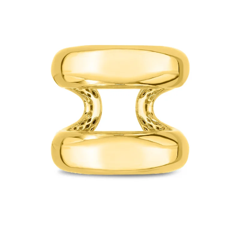 Ladies Acrylic Stone Rings -18K Gold Oro Classic Ring