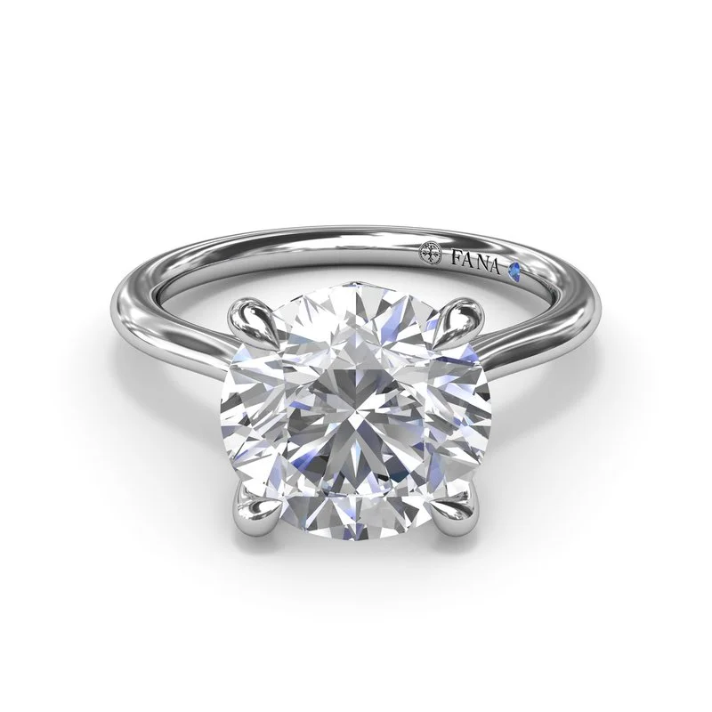 Ladies Textured Engagement Rings -Precious Solitaire Diamond Engagement Ring S4065