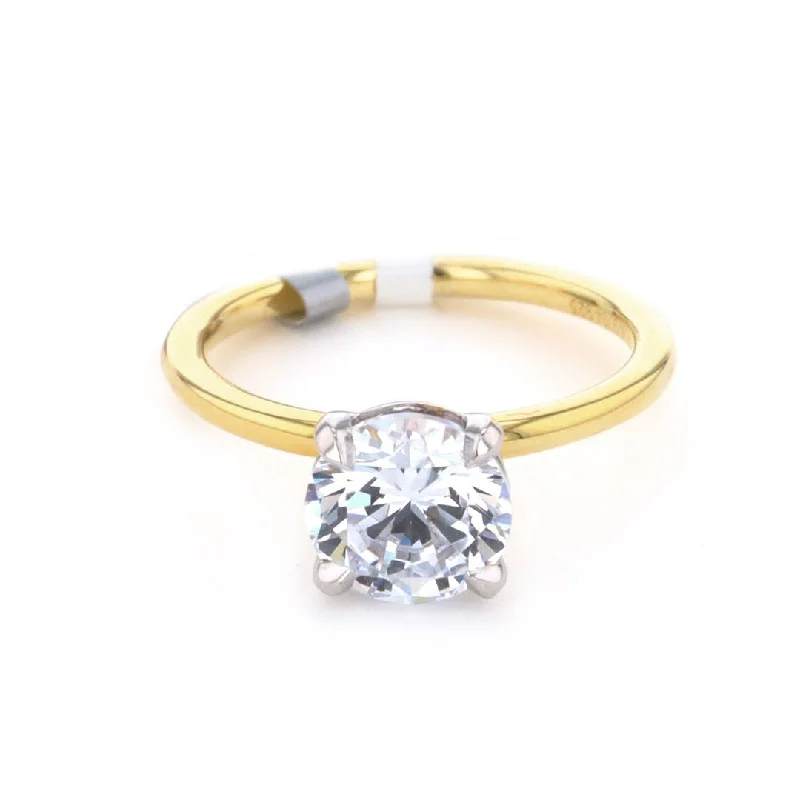 Ladies Pave Engagement Rings -Solitaire Engagement Ring