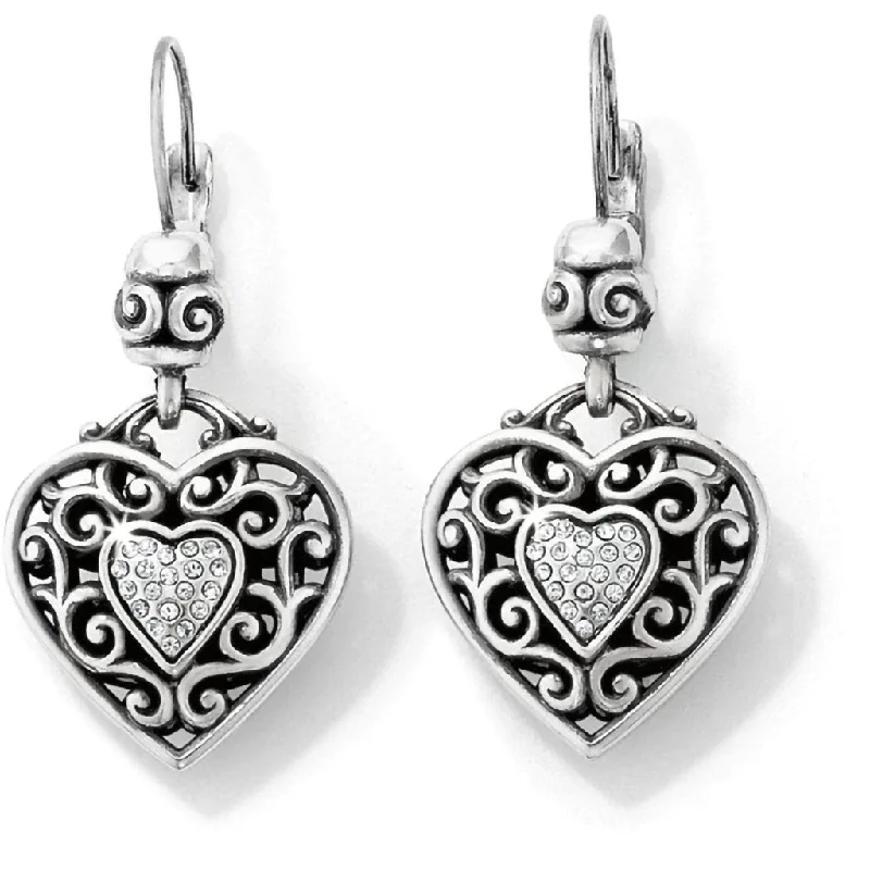 Ladies Serenity Stud Earrings -Brighton - Reno Heart Leverback Earrings