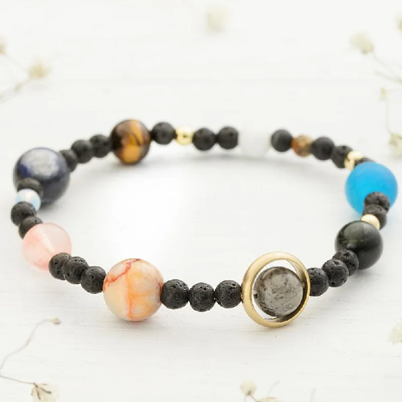 Ladies Bracelets for Grandma Spark-9 Planets Energy Bracelet