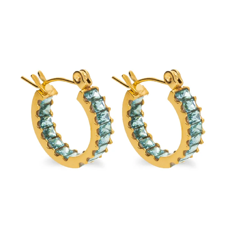 Ladies Vintage Style Rings -Coral earring aqua gold