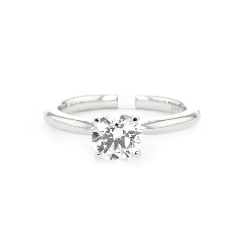 Ladies Matte Engagement Rings -Solitaire Engagement Ring