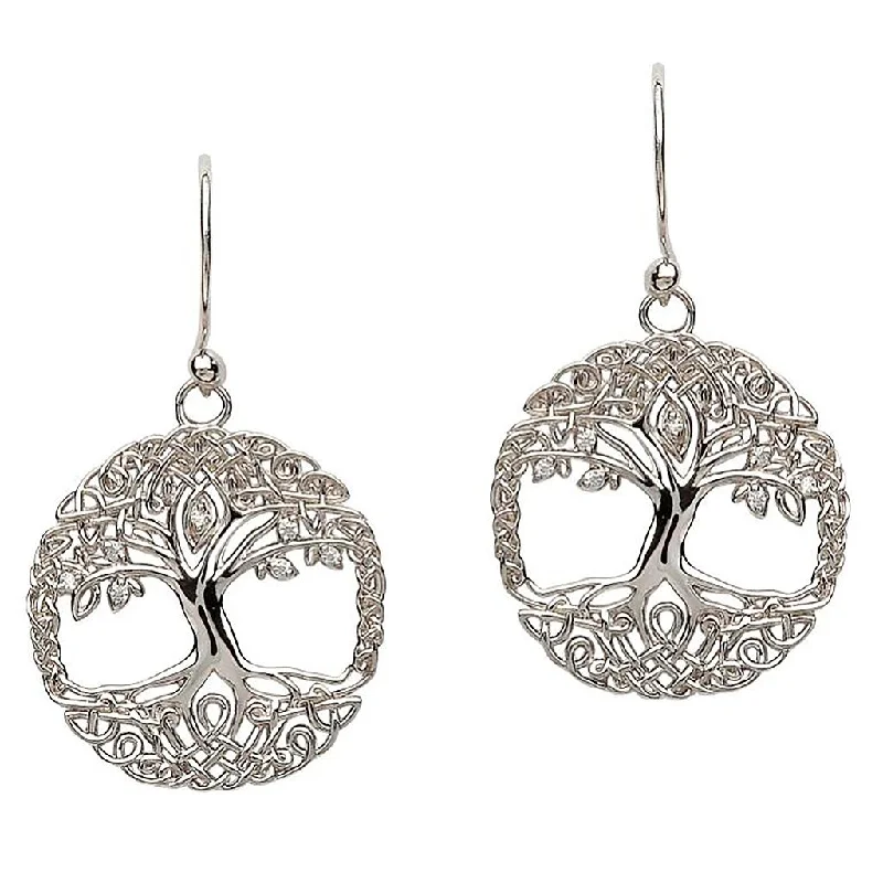 Ladies Confidence Charm Earrings -Shanore : Tree of Life Silver Earrings