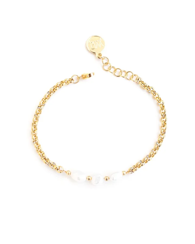 Ladies Bracelets for Summer Spark-Ivory Gold Bracelet