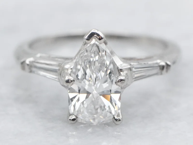 Ladies Platinum Engagement Rings -Platinum Diamond Engagement Ring