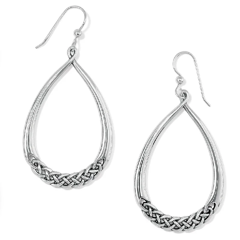 Ladies Cottage Style Earrings -Brighton : Interlok Braid Drop French Wire Earrings