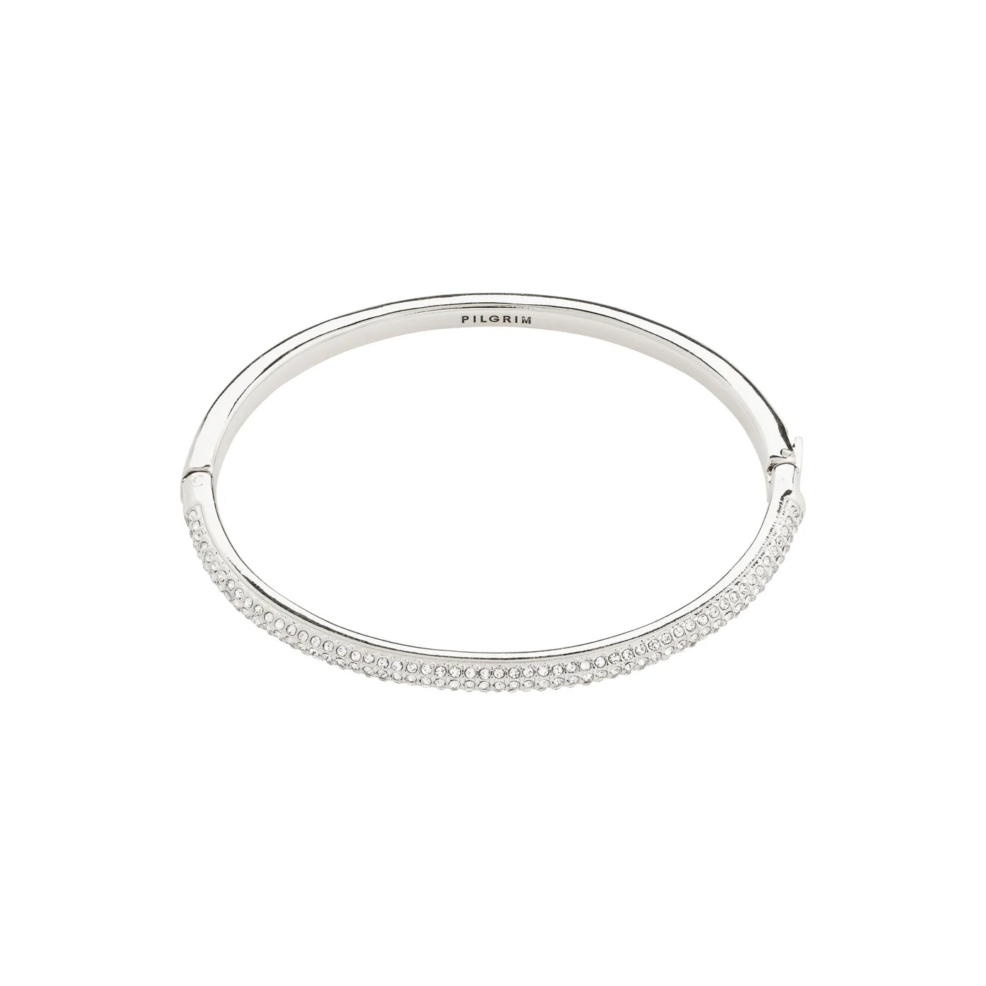 Ladies Bracelets with Sea Beryl-Focus Silver Plated Crystal Bangle