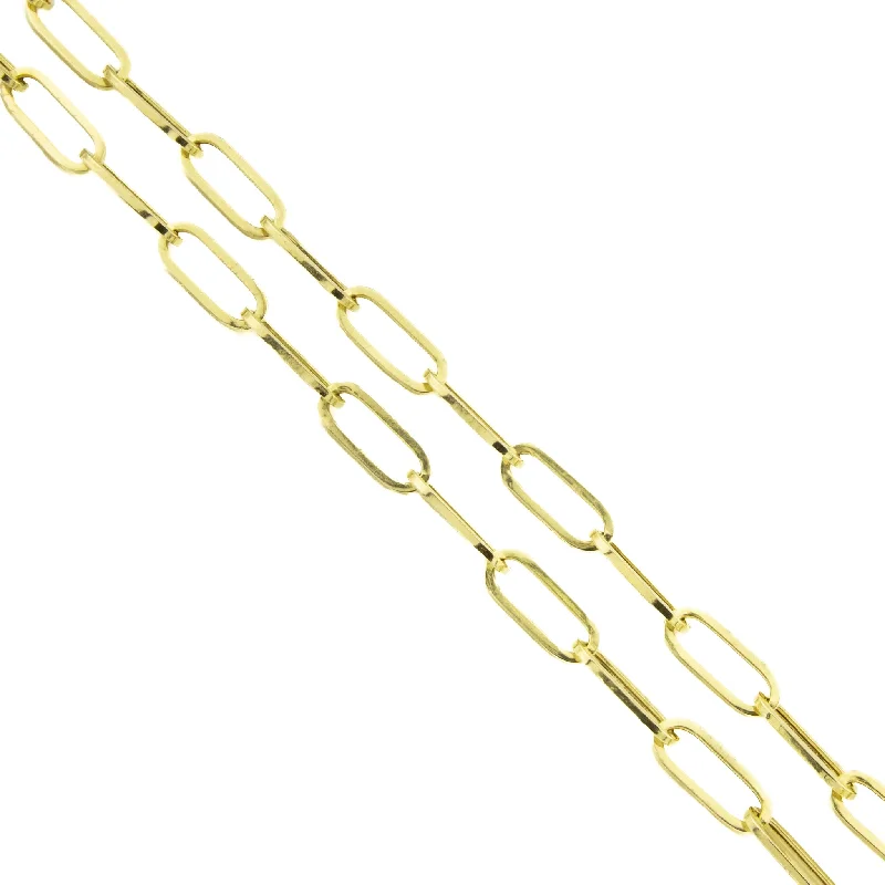 Ladies Necklaces for Science Glow-6.5mm Wide Paperclip Link 18" Chain Necklace in 14K Yellow Gold