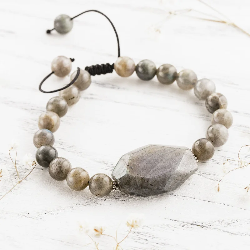 Ladies Bracelets with Triangle Spark-Balance And Intuition Labradorite Bracelet