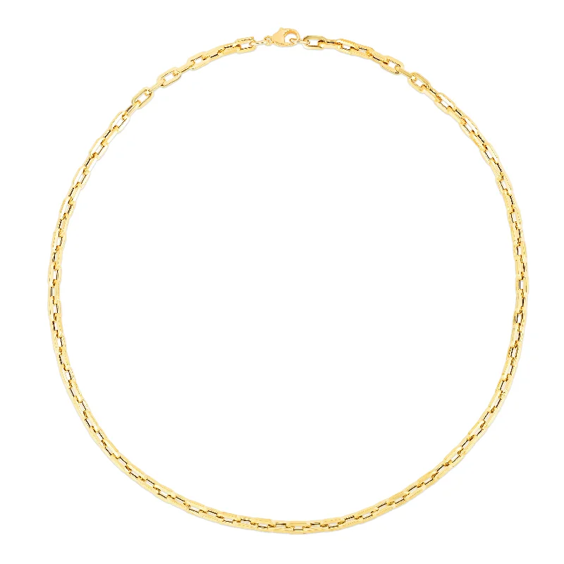 Ladies Necklaces Hot Spark-14K Corto Link Paperclip Chain Necklace