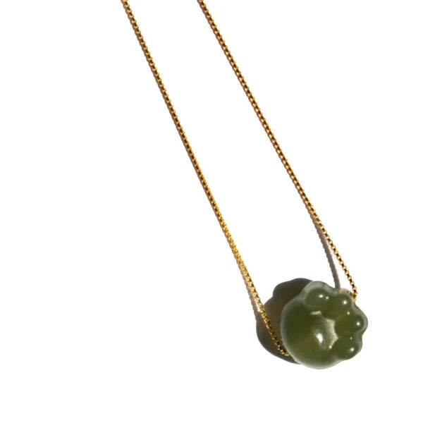 Ladies Necklaces with Olive Idocrase-Cat Paw Necklace