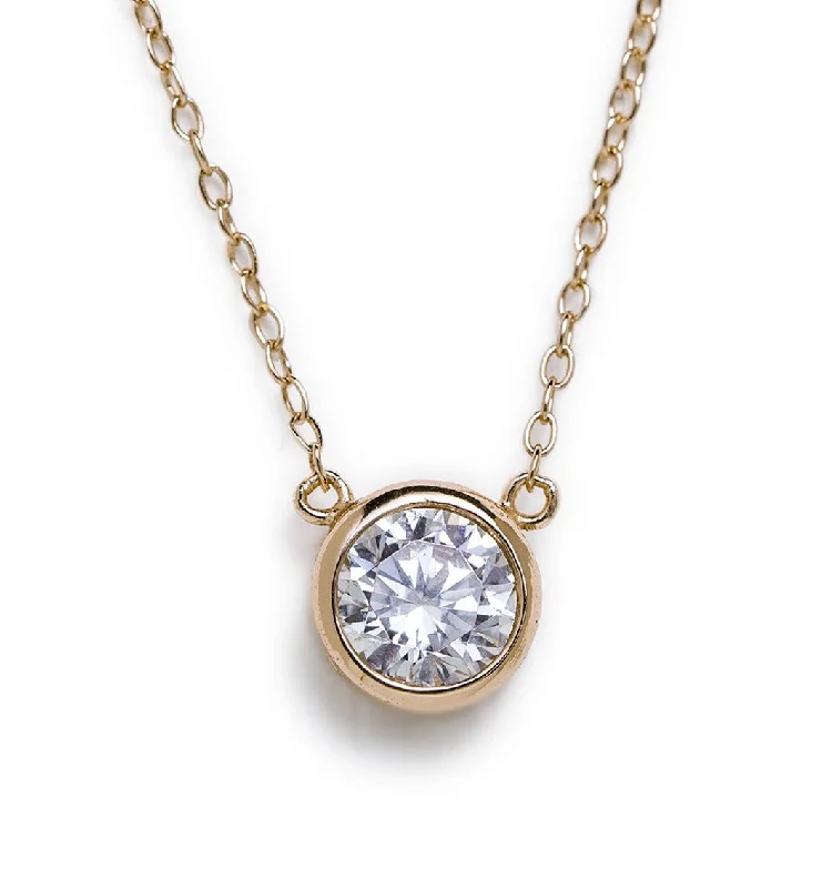 Ladies Necklaces with Blue Dumortierite-Dakota Solitaire Necklace