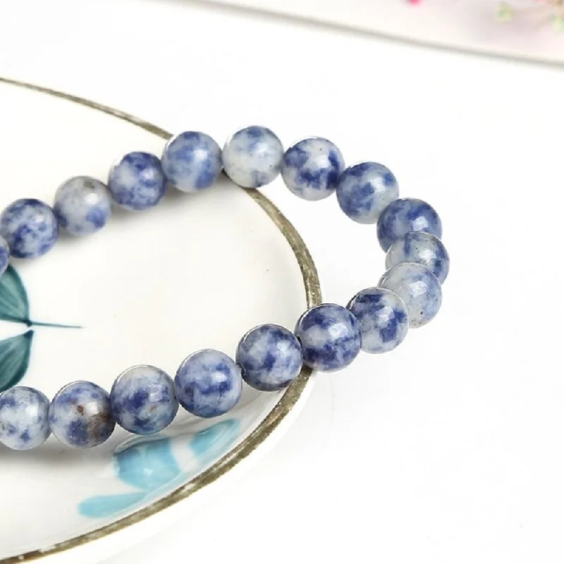 Ladies Bracelets for Doctor Glow-Blue Sodalite Bead Bracelet