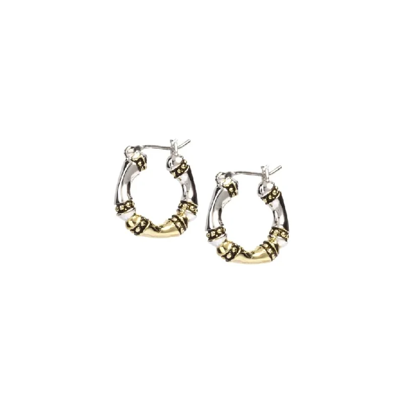 Ladies Pure Platinum Earrings -John Medeiros : Canias Original Collection Small Hoop Earrings