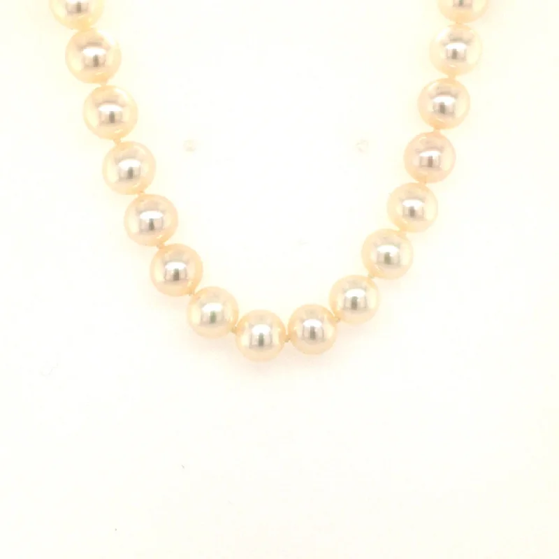 18" Strand FW Pearl Necklace in White Gold by B&C