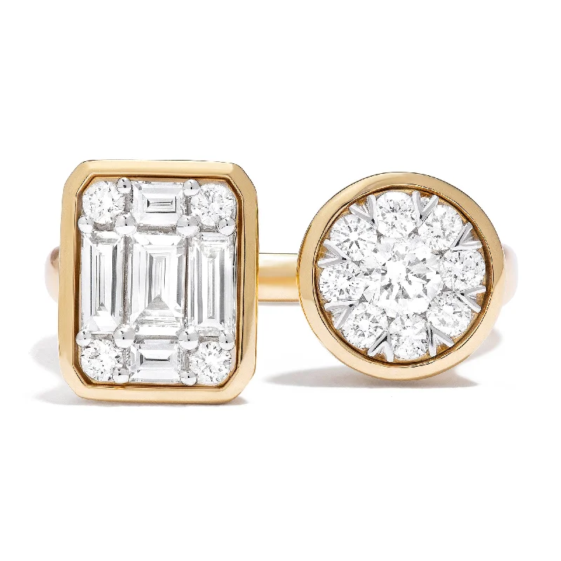 Ladies Mother-Daughter Rings -Robert Irwin Couture Empress Toi Et Moi Open Ring