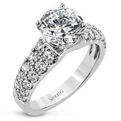 Ladies Infinity Engagement Rings -Round-Cut Engagement Ring In 18k Gold With Diamonds LR2599