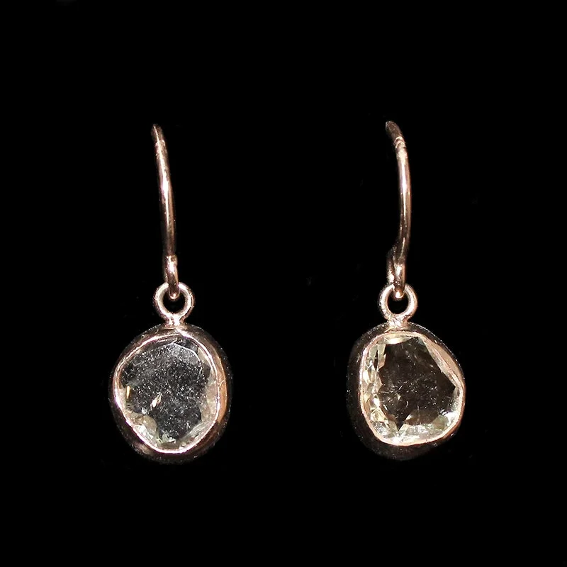 Ladies Eastern Charm Earrings -Organics Green Amethyst Earring in Recycled Gold by 720