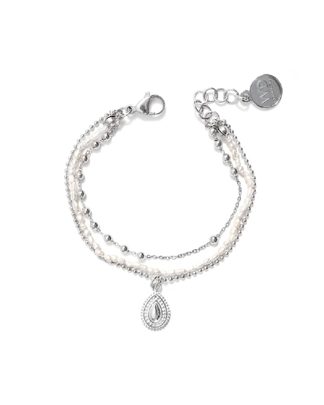 Ladies Bracelets Crafted Glow-Colette Silver Bracelet