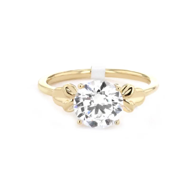 Ladies Textured Engagement Rings -Solitaire Engagement Ring