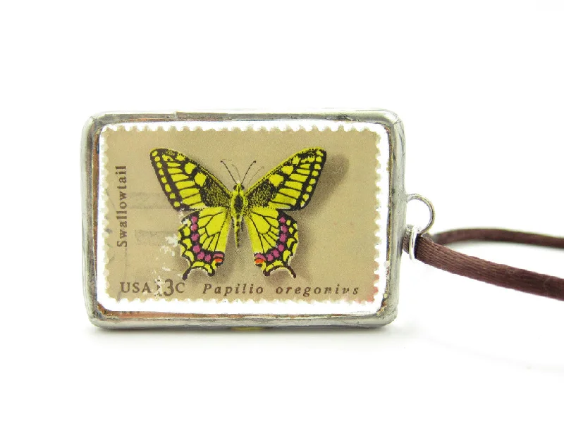 Ladies Necklaces with Pink Petalite-Butterfly Stamp Necklace Soldered Pendant