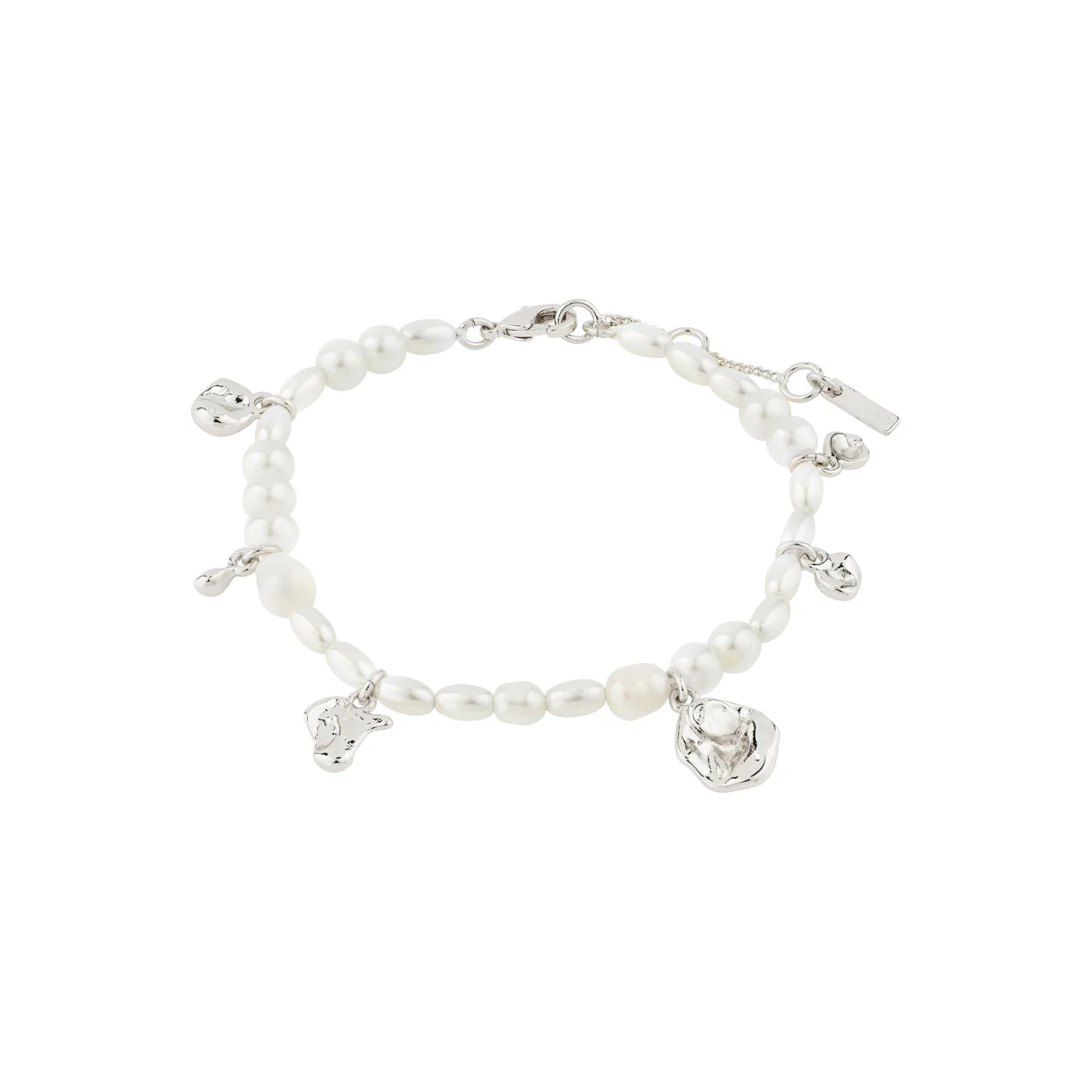 Ladies Bracelets Braided Glow-Intent Silver Plated Pearl Bracelet