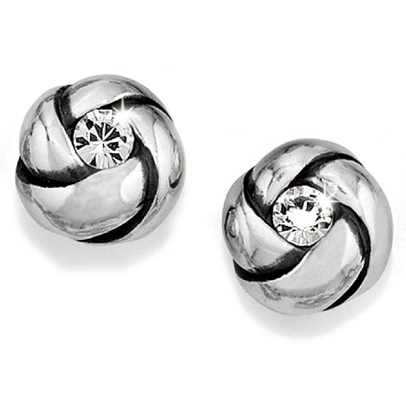 Ladies Star Sign Earrings -Brighton : Love Me Knot Mini Post Earrings in Silver