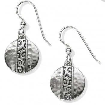 Ladies Tribal Pattern Earrings -Brighton : Mingle Disc French Wire Earrings