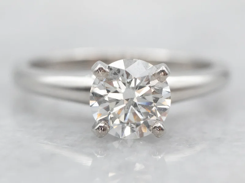 Ladies Budget Engagement Rings -Platinum Forevermark Certified Diamond Solitaire Engagement Ring