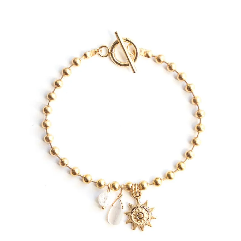 Ladies Bracelets with Anchor Glow-Aube Gold Bracelet