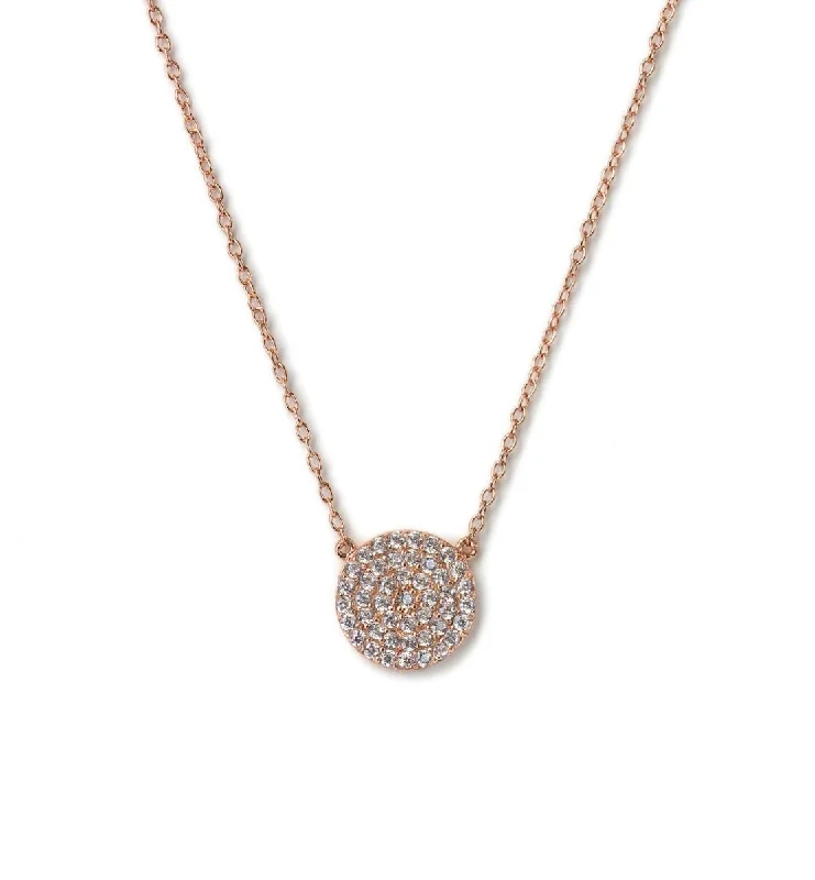 Ladies Necklaces with Tree Glow-Dainty Crystal Disc Necklace