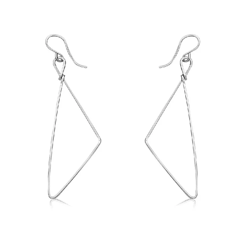 Ladies Custom Engraved Earrings -Ronaldo Jewelry : Triumph Earrings in Silver