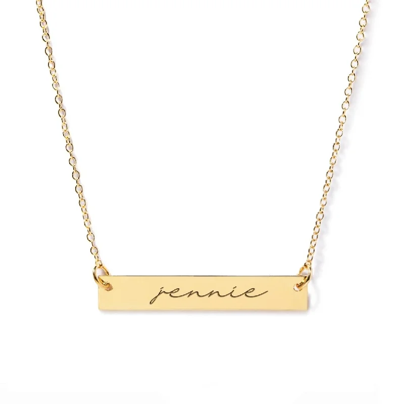 Ladies Necklaces Sharp Glow-Name Plate Necklace